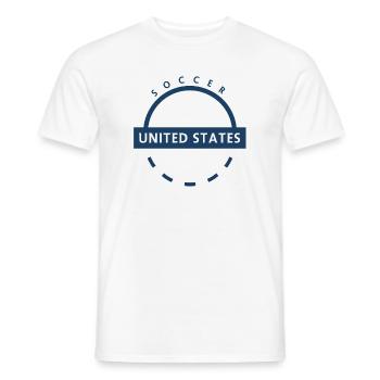 Écusson de l’arc de football américain - T-shirt homme - blanc - Devant - AI Model Male 178 dark (178cm)