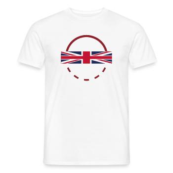 Union Jack Arc Emblem - Men's T-Shirt - white - Front - AI Model Male 178 dark (178cm)
