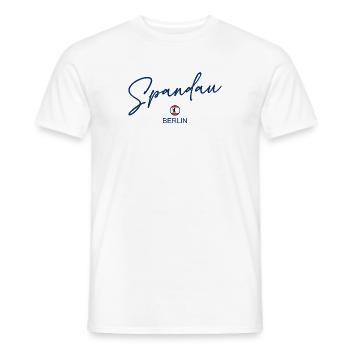 Spandau - Berlin Flag - Berlin Bear Berlinerin - Men's T-Shirt - white - Front - AI Model Male 178 dark (178cm)