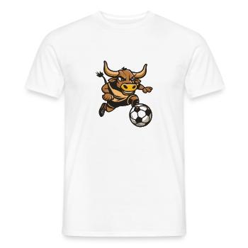 Stier Fußballheld im Sprint - Männer T-Shirt - Weiß - Vorne - AI Model Male 178 dark (178cm)