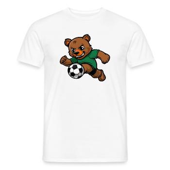 Bear Football - Men's T-Shirt - white - Front - AI Model Male 178 dark (178cm)