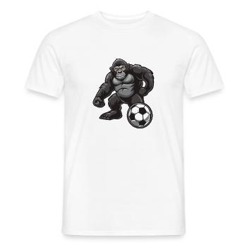 Gorilla Football - Men's T-Shirt - white - Front - AI Model Male 178 dark (178cm)