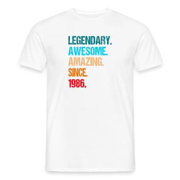 40e anniversaire 1986 - T-shirt homme - blanc - Devant - AI Model Male 178 dark (178cm)