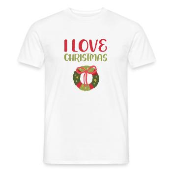 I love Christmas - Men's T-Shirt - white - Front - AI Model Male 178 dark (178cm)