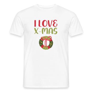 I love Xmas Christmas - Men's T-Shirt - white - Front - AI Model Male 178 dark (178cm)