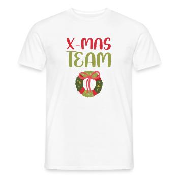 L’équipe X-Mas - T-shirt homme - blanc - Devant - AI Model Male 178 dark (178cm)