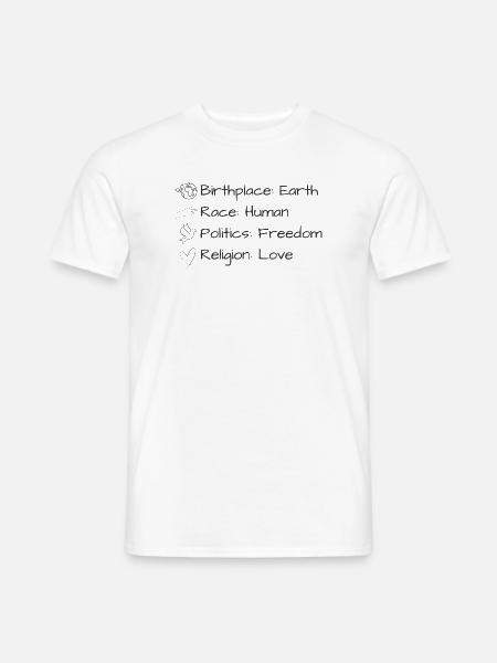 One Earth. One Humanity. One Love. - Männer T-Shirt - Weiß