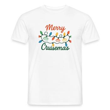 Merry Cruise Christmas Lights - Men's T-Shirt - white - Front - AI Model Male 178 dark (178cm)