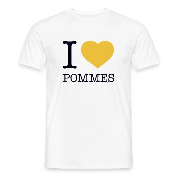 I love fries - Men's T-Shirt - white - Front - AI Model Male 178 dark (178cm)