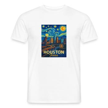 Houston, Texas - T-shirt homme - blanc - Devant - AI Model Male 178 dark (178cm)