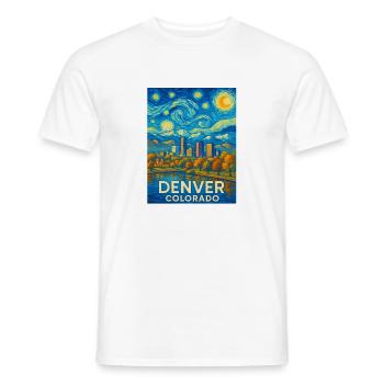 Denver, Colorado - T-shirt homme - blanc - Devant - AI Model Male 178 dark (178cm)