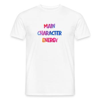 Main Character Energy Colorful - Men's T-Shirt - white - Front - AI Model Male 178 dark (178cm)