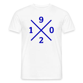 Sweat à capuche Duisburg 1902 – Véritable cœur de zèbre de la marque Pott - T-shirt homme - blanc - Devant - AI Model Male 178 dark (178cm)
