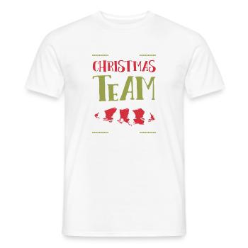 Weihnachten Team Christmas - Men's T-Shirt - white - Front - AI Model Male 178 dark (178cm)