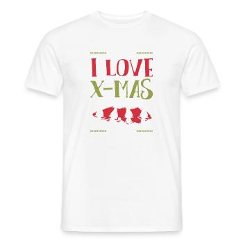 I love Xmas Christmas - Men's T-Shirt - white - Front - AI Model Male 178 dark (178cm)