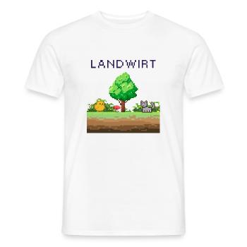 Landwirt Pixelwelt Ländliche Szene - Männer T-Shirt - Weiß - Vorne - AI Model Male 178 dark (178cm)
