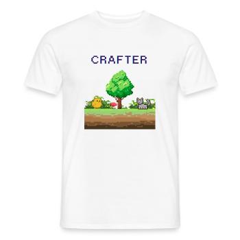 Aventure en forêt de Pixel Crafter - T-shirt homme - blanc - Devant - AI Model Male 178 dark (178cm)