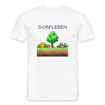 Dorflleben Pixelwelt - Männer T-Shirt - Weiß - Vorne - AI Model Male 178 dark (178cm)