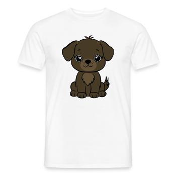 Dog - Men's T-Shirt - white - Front - AI Model Male 178 dark (178cm)