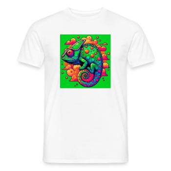 chameleon - Men's T-Shirt - white - Front - AI Model Male 178 dark (178cm)