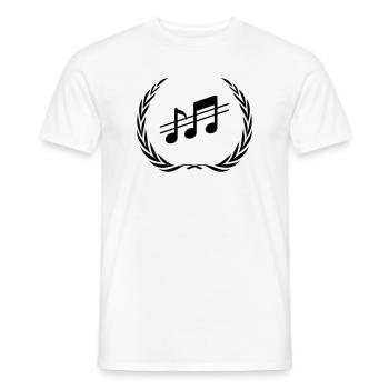 Musik Noten Kranz - Männer T-Shirt - Weiß - Vorne - AI Model Male 178 dark (178cm)