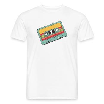 Retro Pastel Cassette - Men's T-Shirt - white - Front - AI Model Male 178 dark (178cm)