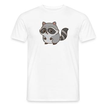 Raton laveur - T-shirt homme - blanc - Devant - AI Model Male 178 dark (178cm)