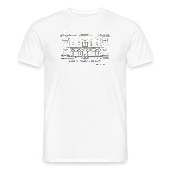 Baltimore, Handzeichnung George Peabody Bibliothek - Männer T-Shirt - Weiß - Vorne - AI Model Male 178 dark (178cm)