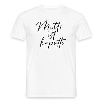 Mom Is Broken / Designs de Lettrage à la main - T-shirt homme - blanc - Devant - AI Model Male 178 dark (178cm)