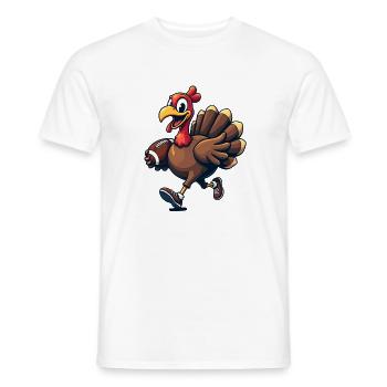 Thanksgiving Football Turkey - Men's T-Shirt - white - Front - AI Model Male 178 dark (178cm)