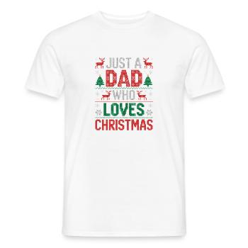 Seul un papa aime Noël - T-shirt homme - blanc - Devant - AI Model Male 178 dark (178cm)
