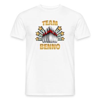Bowling Benno - Men's T-Shirt - white - Front - AI Model Male 178 dark (178cm)