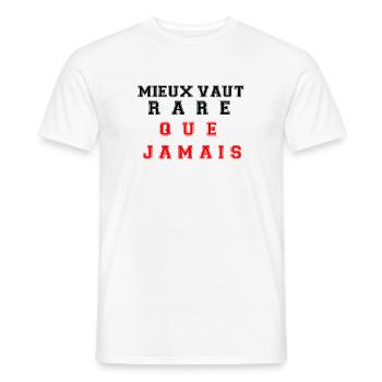 Besser selten als nie - Männer T-Shirt - Weiß - Vorne - AI Model Male 178 dark (178cm)