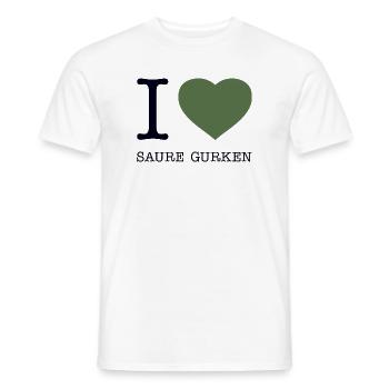 J’adore les concombres aigres - T-shirt homme - blanc - Devant - AI Model Male 178 dark (178cm)