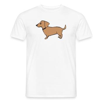 mignon teckel chiens t-shirt cadeau enfants - T-shirt homme - blanc - Devant - AI Model Male 178 dark (178cm)