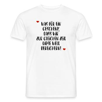 FRIENDSHIP TIME RELATIONSHIP - Men's T-Shirt - white - Front - AI Model Male 178 dark (178cm)