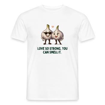 Knoblauch Liebespaar Duftliebe - Männer T-Shirt - Weiß - Vorne - AI Model Male 178 dark (178cm)