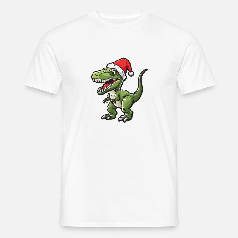 Dinosaur T-Rex Jul - T-skjorte herre - hvit