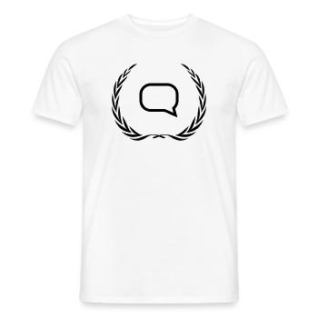 Sprechblase Kranz - Männer T-Shirt - Weiß - Vorne - AI Model Male 178 dark (178cm)