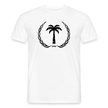 Couronne de symbole de palmier - T-shirt homme - blanc - Devant - AI Model Male 178 dark (178cm)
