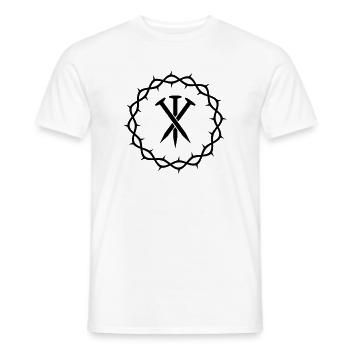 Drei Nägel + Dornenkrone - Männer T-Shirt - Weiß - Vorne - AI Model Male 178 dark (178cm)