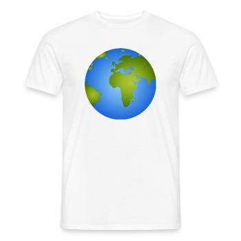 Terre bleue - Illustration de globe élégante - T-shirt homme - blanc - Devant - AI Model Male 178 dark (178cm)