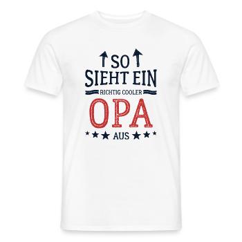 So sieht ein cooler Opa aus Bester Großvater  - Männer T-Shirt - Weiß - Vorne - AI Model Male 178 dark (178cm)