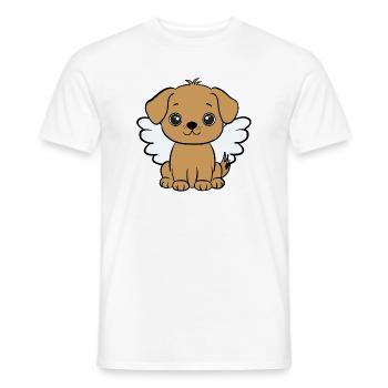 Dog with wings - Men's T-Shirt - white - Front - AI Model Male 178 dark (178cm)