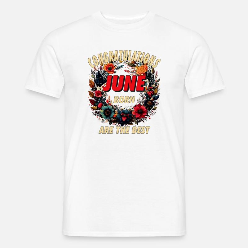CONGRATULATIONS JUNE - Männer T-Shirt - Weiß