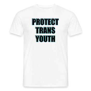 Protect Trans Youth - transgender memorial day - Men's T-Shirt - white - Front - AI Model Male 178 dark (178cm)