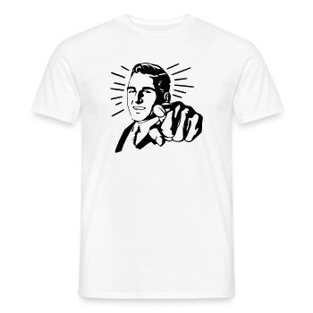 Homme pointeur - T-shirt homme - blanc - Devant - AI Model Male 178 dark (178cm)