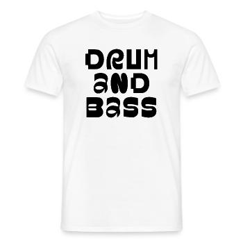Drum and Bass ausgefallenes Logo-Design - Männer T-Shirt - Weiß - Vorne - AI Model Male 178 dark (178cm)