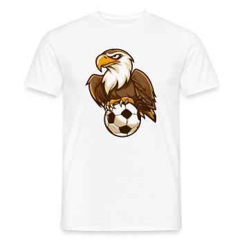 Eagle Kick Football Motif - Men's T-Shirt - white - Front - AI Model Male 178 dark (178cm)