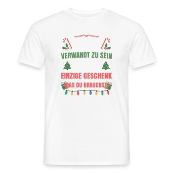Mit mir verwandt zu sein einziges Geschenk - Männer T-Shirt - Weiß - Vorne - AI Model Male 178 dark (178cm)